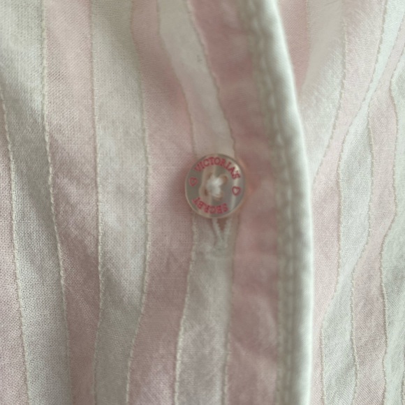 Victoria's Secret Pink Striped Shirt and Black Shorts Set - Picture 3 of 5